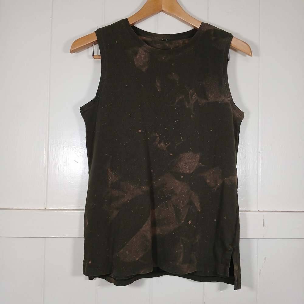 Lululemon Tank Top Womens 4 Green Bleach Wash Tie Dye Sleeveless Athletic